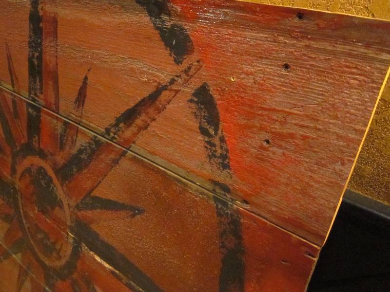lot 67 image: Barn Board Painting of Compass Rose