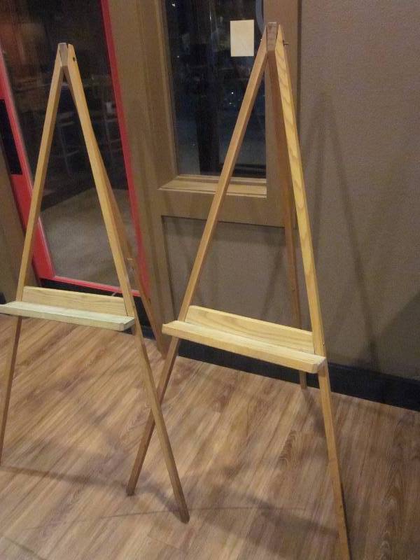lot 79 image: Wood Easels, Whiteboard, Etc.
