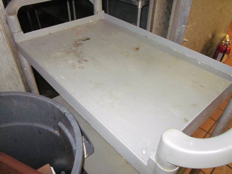 lot 49 image: Utility Cart, Garbage Can and Casters for Garbage Can, Etc.