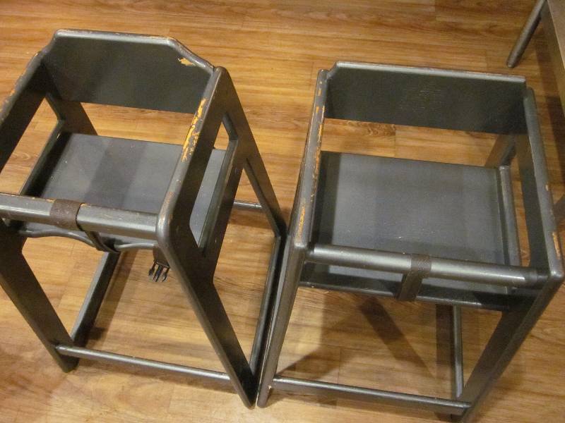 lot 195 image: Wood Highchairs
