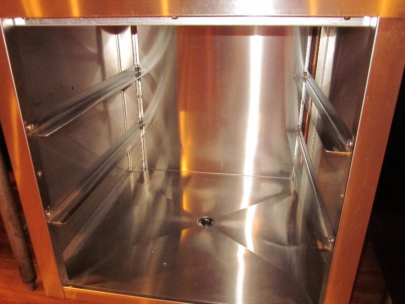 lot 85 image: Under Bar Cabinet with Storage for Dishwasher Racks