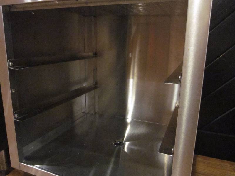 lot 86 image: Under Bar Cabinet with Storage for Dishwasher Racks