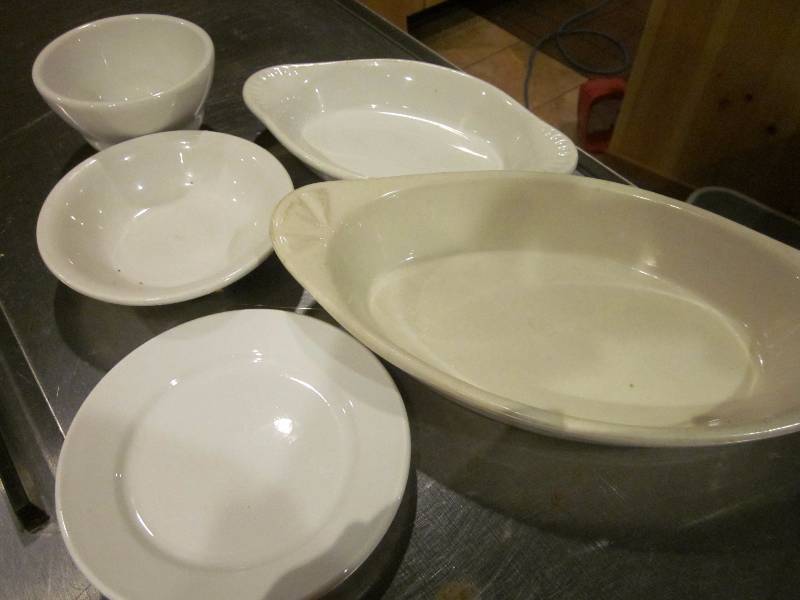 lot 209 image: Boats, Soup Cups, Round Plates, and Monkey Dishes