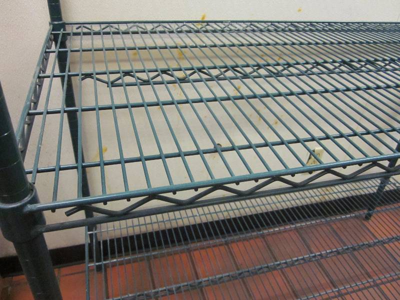 lot 253 image: Green Storage Shelf Unit