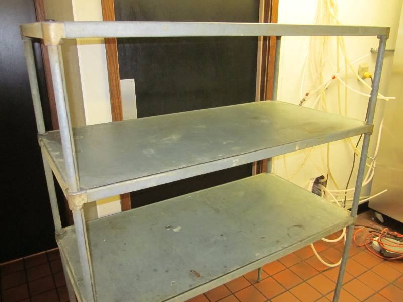 lot 258 image: Galvanized Steel Shelf Unit