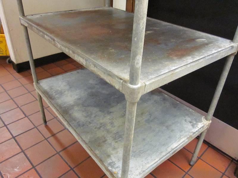 lot 262 image: Galvanized Steel Shelf Unit