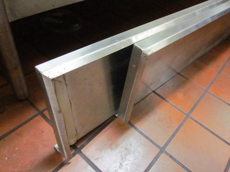 lot 30 image: Set of 2 Stainless Steel Wall Shelves