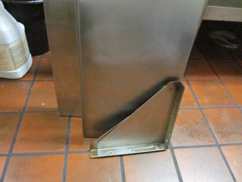 lot 34 image: Pair of Stainless Steel Wall Shelves