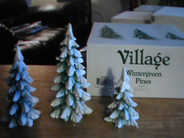 Dept. 56 - Evergreen Trees - set of 3, retired Dec 1997