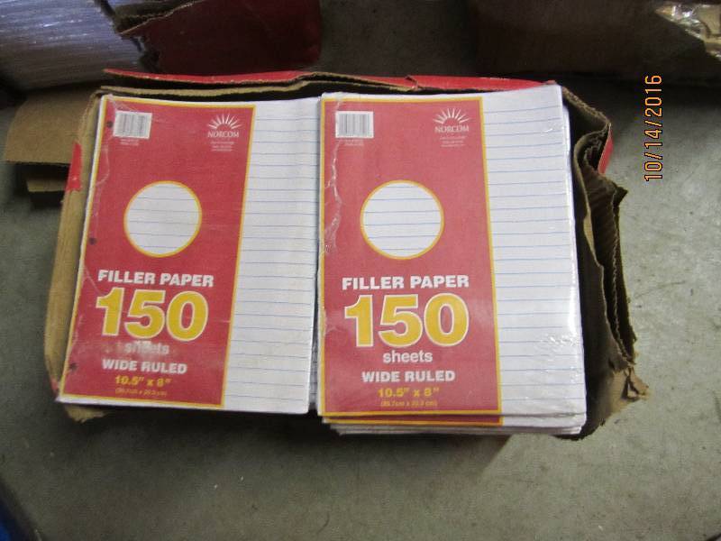 Box of wide lined notebook paper...