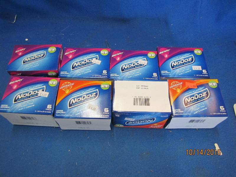 Lof of No Doz energy shots, 6 per b...