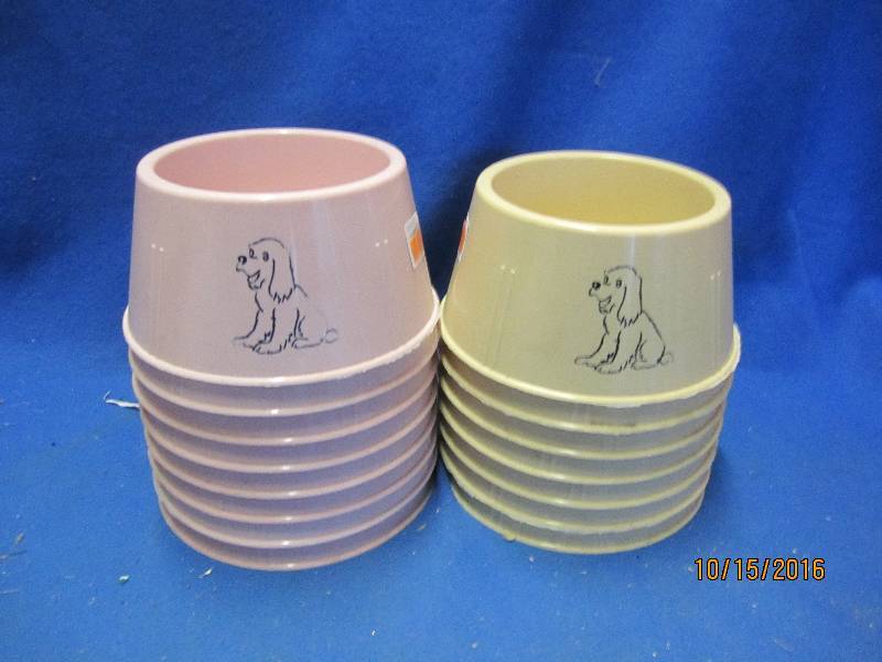 Dog food and water dishes...