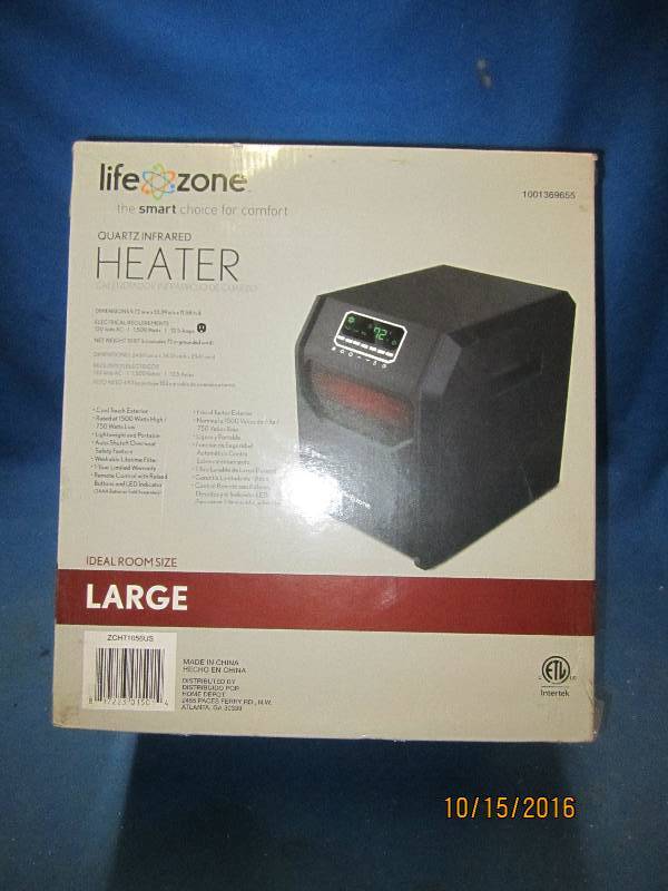 Life zone large room size heater op...