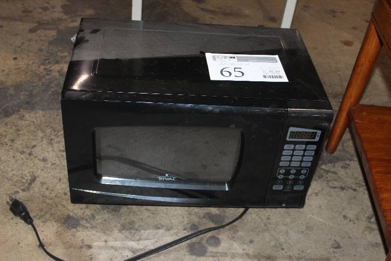 lot 65 image: Microwave includes glass turn table