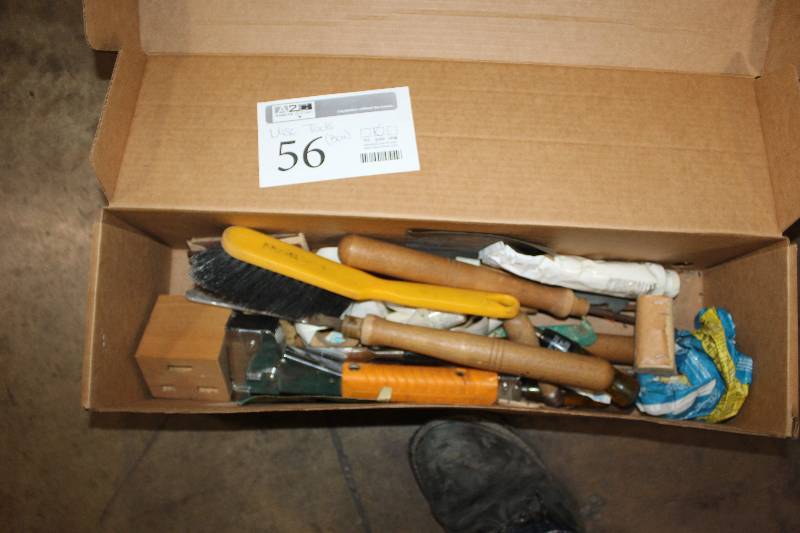 lot 56 image: Box Lot includes assorted tools