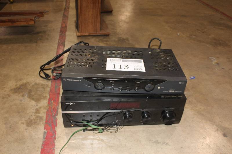 lot 113 image: Insignia Stereo Component and Motorola Digital Communication Box