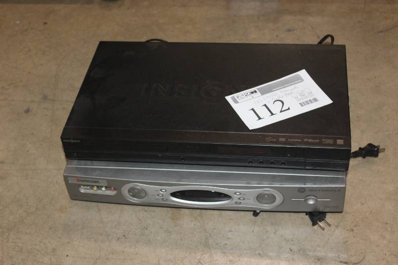 lot 112 image: Insignia DVD Player and Comcast Cable Box