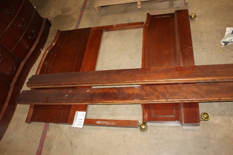 lot 111 image: Headboard and Footboard with wheels