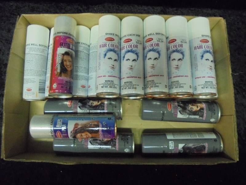 Lot- Temorary Hair Color Cans, Great for Halloween