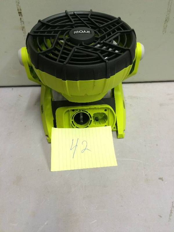 lot 42 image: Ryobi ONE 18-Volt Hybrid Portable Fan (Tool Only)  in Original Box never been used