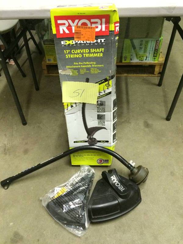 lot 51 image: Ryobi Expand-It 17 in. Universal Curved Shaft String Trimmer Attachment