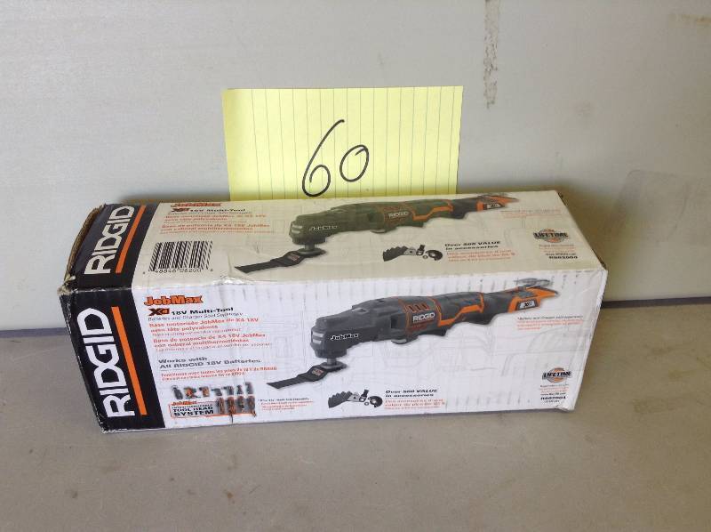 lot 60 image: Ridgid JobMax 18-Volt Console Multi-Tool (Tool-Only) Never used Stock and actual photos used to display the item