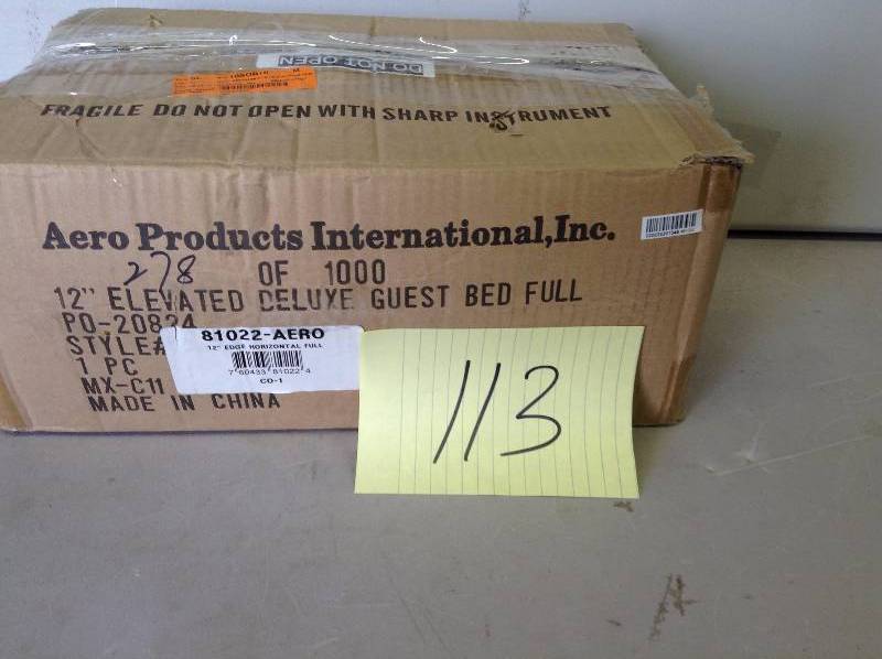 lot 113 image: AeroBed 12 in Indoor Air Mattress Full Size