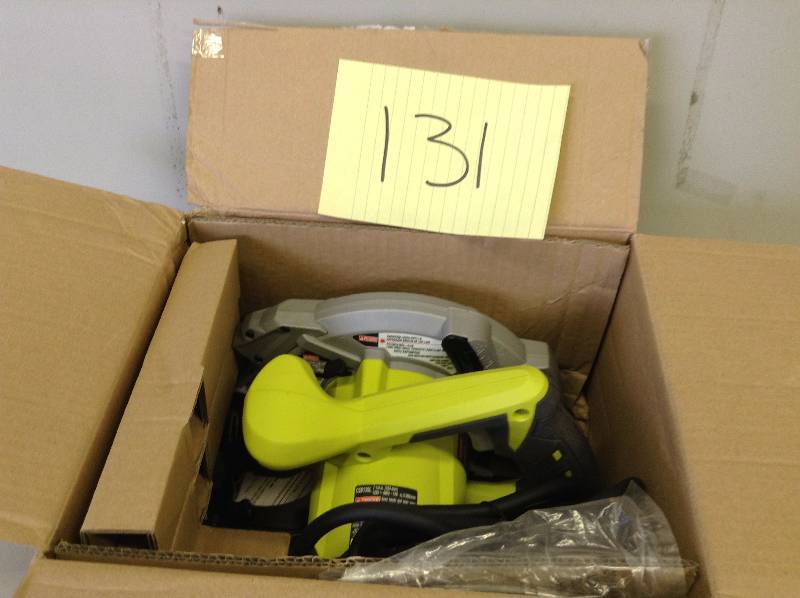 lot 131 image: Ryobi 14-Amp 7-14 in. Circular Saw with Laser Never Used