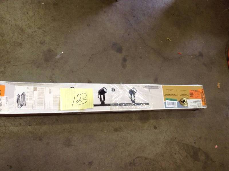 lot 123 image: Hampton Bay 3 Light Black Pinhole Cylinder Linear Track Light Kit