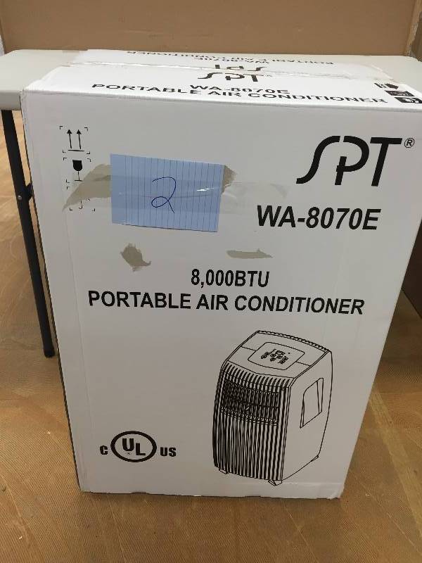 lot 2 image: SPT WA-8070E 8,000BTU Portable Air Conditioner Never used