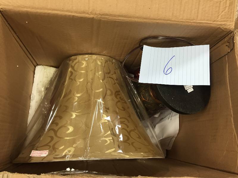 lot 6 image: Lite Source Lighting Gentry Dark Bronze Table Lamp with Bell Shade Never used New stock and actual photos used to display item