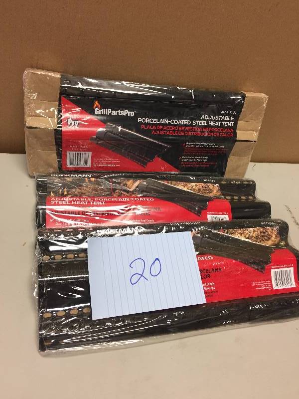 lot 20 image: Lot of 3 Brinkmann Adjustable Porcelain Coated Steel Heat Tent New