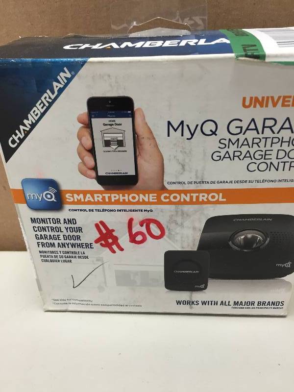lot 37 image: Chamberlain MyQ-G0201p Smartphone Garage Door Control stock and actual photos used to display item