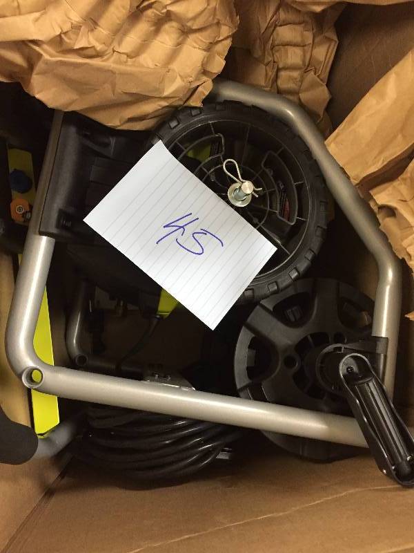 lot 45 image: Ryobi Factory Reconditioned 2,000-PSI 1.2 GPM Electric Pressure Washer model ZRRY141900 Stock and actual photos used to display item