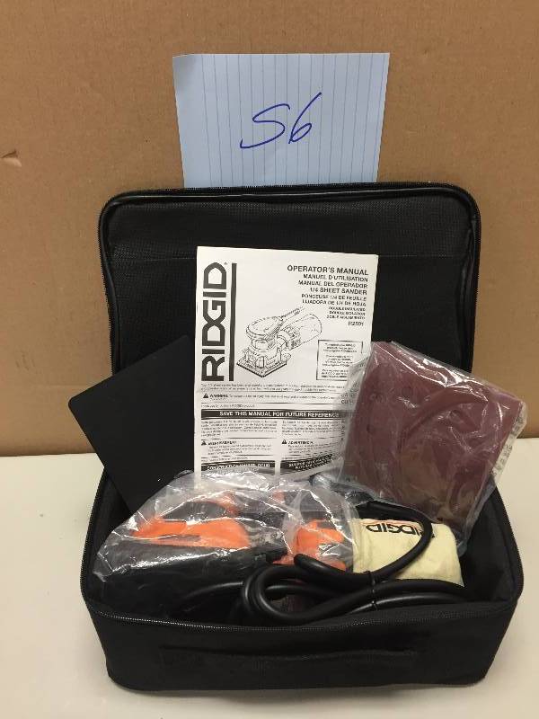 lot 56 image: Ridgid 14 Sheet Sander with Airguard Technology