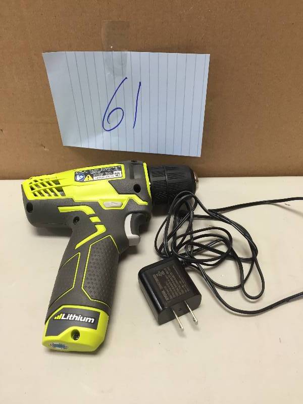 lot 61 image: Ryobi 8V Lithium-Ion Drill Compact Design never used