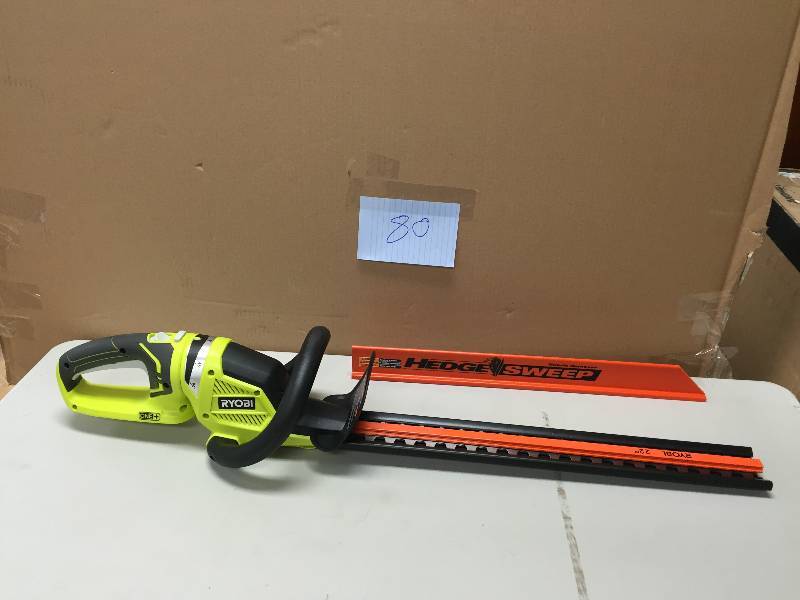 lot 80 image: Ryobi One 18V 22 Cordless Hedge Trimmer never used