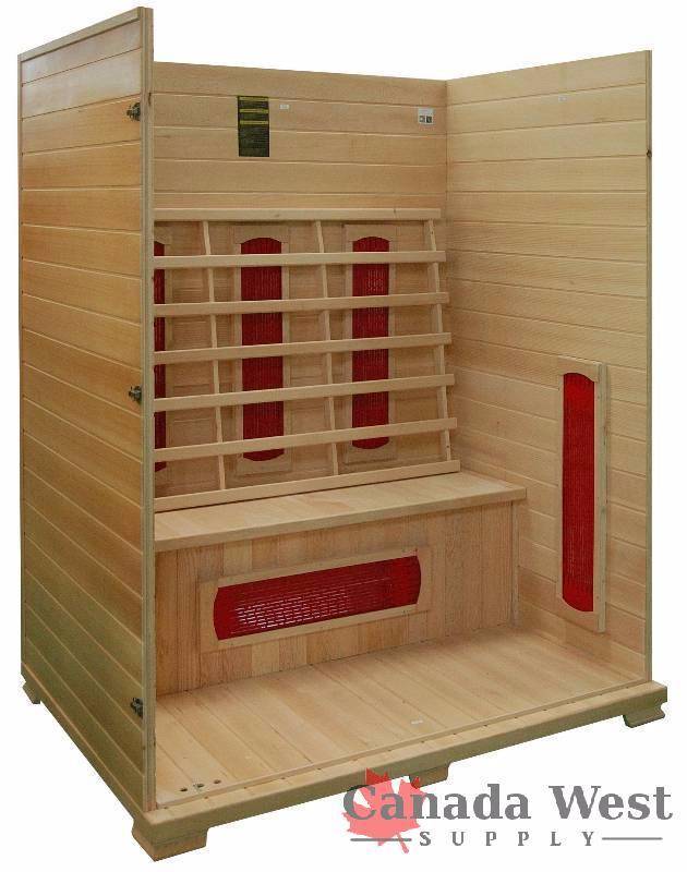 NEW 3 PERSON HEMLOCK SAUNA CARBON FIBER SEKCK3