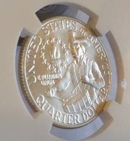 NGC Certified 1776-1976-S (San Francisco Mint) Silver Bicentennial Washington Quarter in Mint State 65 (MS65) Condition.