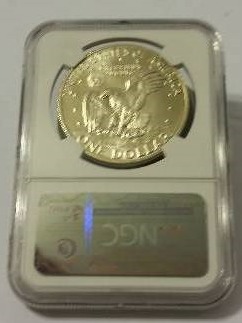 NGC Certified 1973-S (San Francisco Mint) Eisenhower Silver Dollar in Mint State 66 (MS66) condition