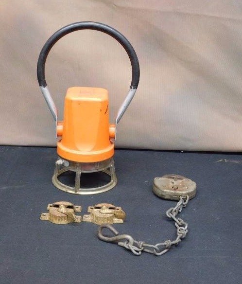vintage RR padlock, window latches and lantern