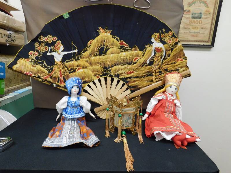 large Asian cloth fan