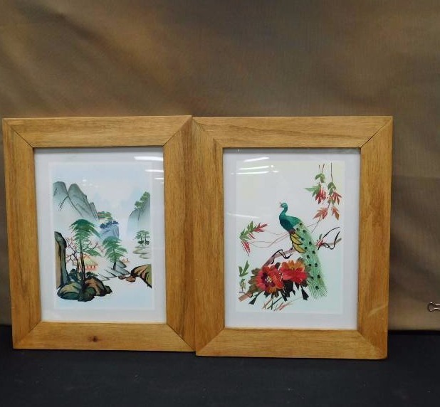 2 Japanese Hand painted