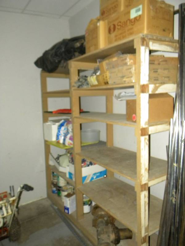 lot 78 image: Wood Shelving Unit