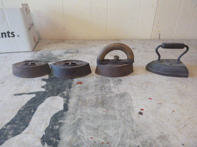lot 54 image: 4 Antique Irons