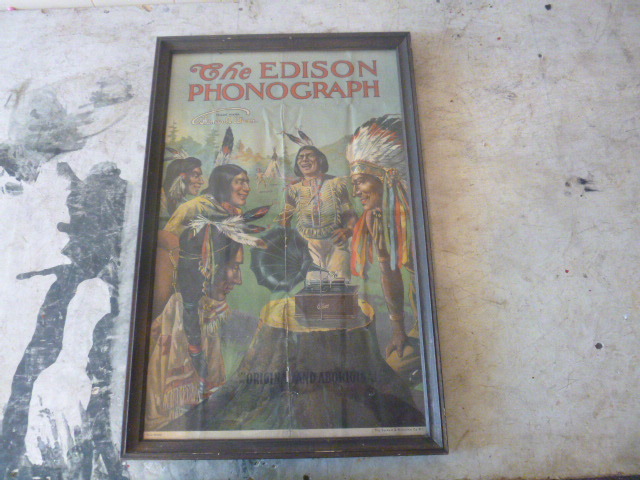 lot 72 image: The Edison Phonograph Framed Picture