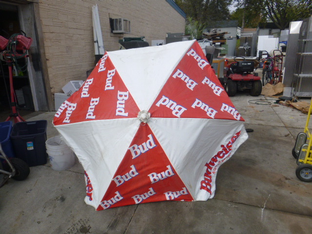 lot 128 image: Budweiser Patio Umbrella
