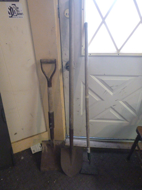 lot 145 image: 2 Shovels and a Hoe