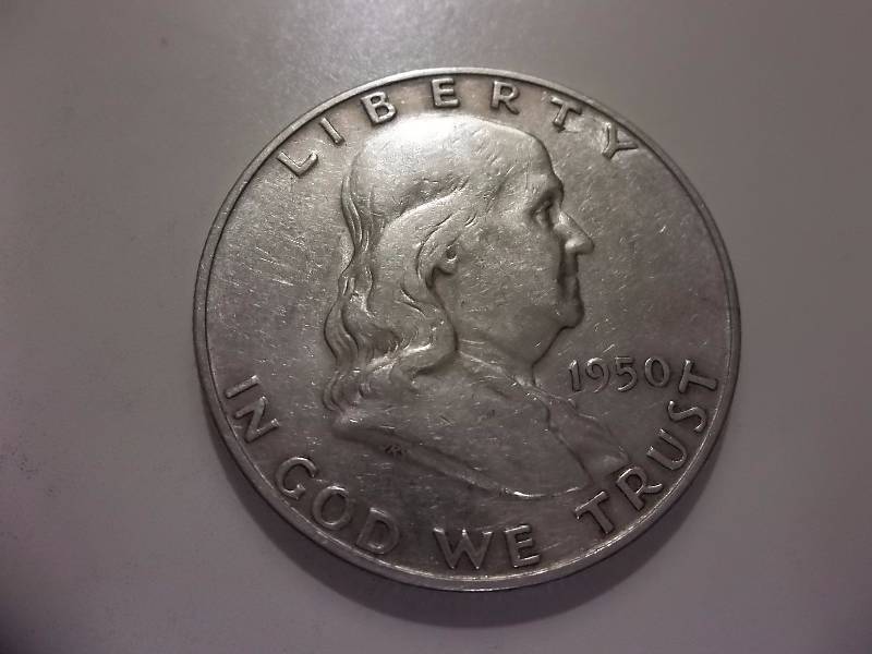 1950 D Franklin Half Dollar Dollar
