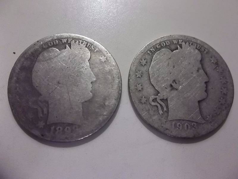 1898, 1903 Barber Quarters